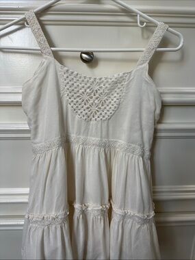 Matilda Jane Cream Crochet-Detail Tank Top